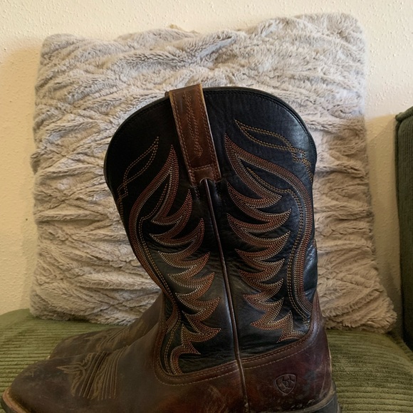ARIAT MEN'S AMOS HAND STAINED WESTERN BOOTS - SQUARE TOE Size 11.5 - Picture 7 of 7